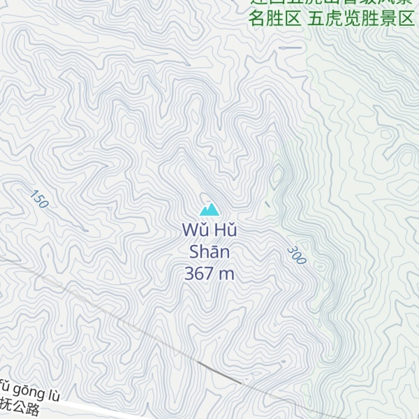 Map of Wǔ Hǔ Shān