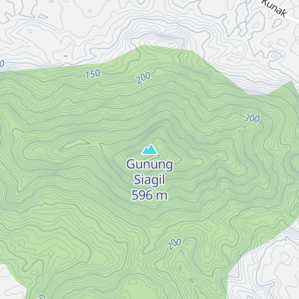 Map of Gunung Siagil