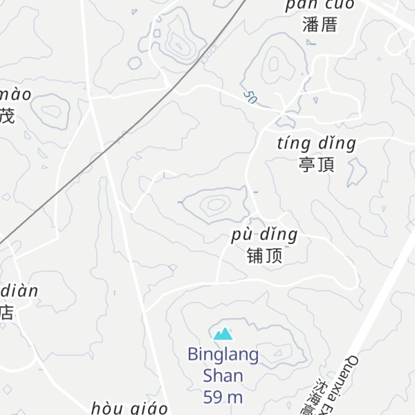 Map of Kuzhu Shan