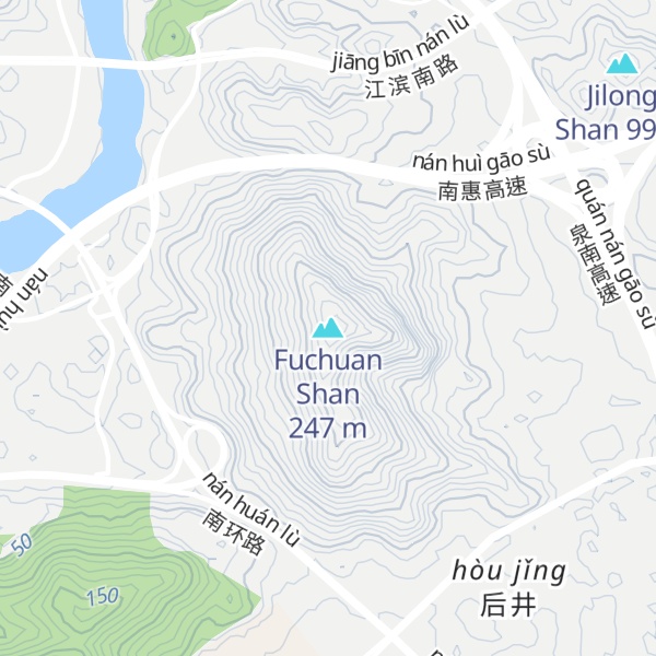 Map of Fuchuan Shan