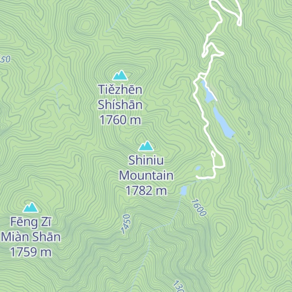 Map of Shiniu Mountain