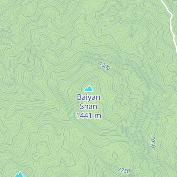 Map of Baiyan Shan