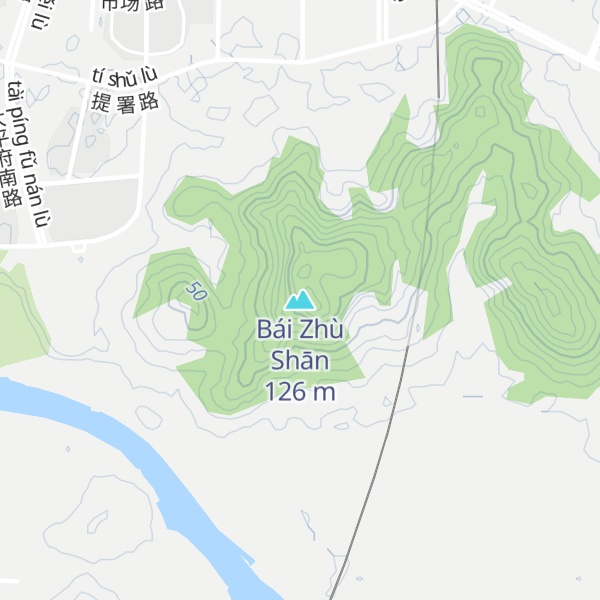 Map of Bái Zhù Shān