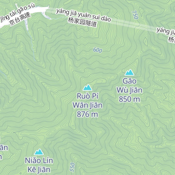 Map of Ruò Pí Wān Jiān