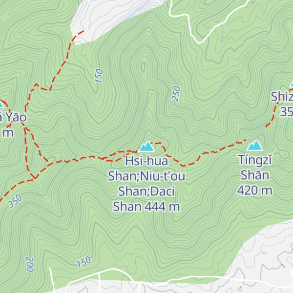 Map of Hsi-hua Shan;Niu-t'ou Shan;Daci Shan