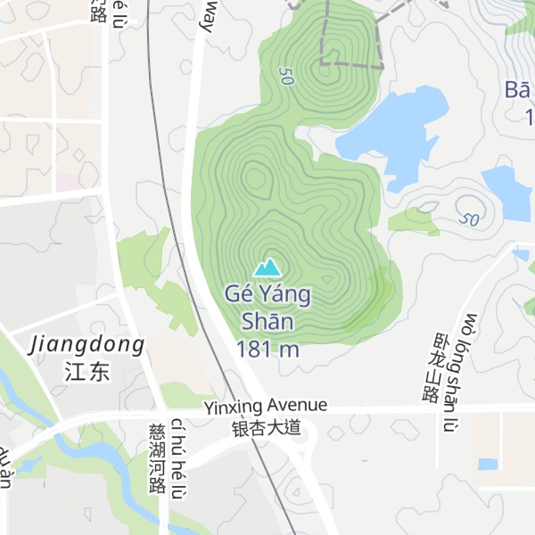 Map of Gé Yáng Shān