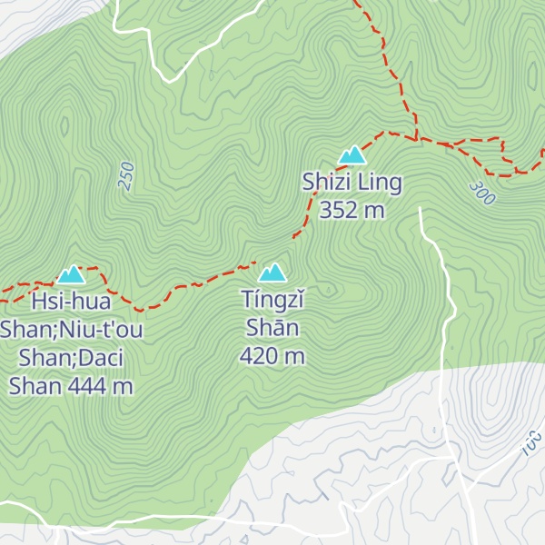 Map of Tíngzǐ Shān