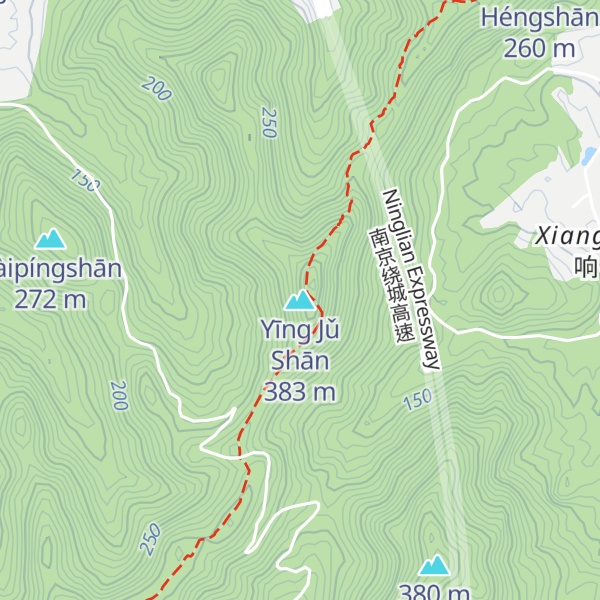 Map of Yīng Jǔ Shān