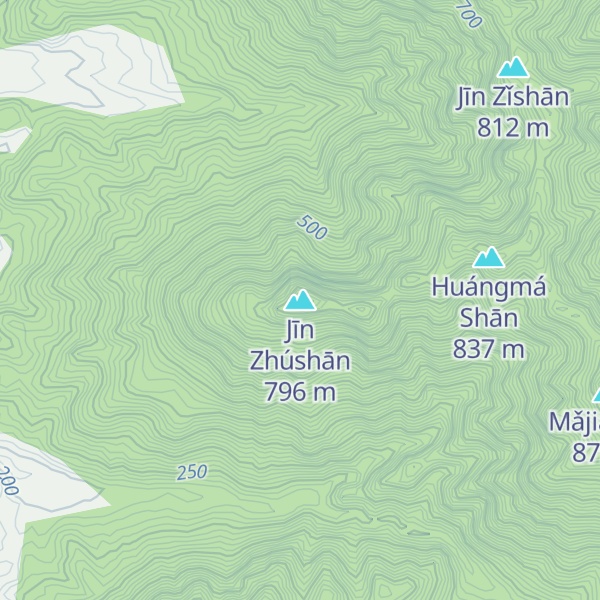 Map of Jīn Zhúshān