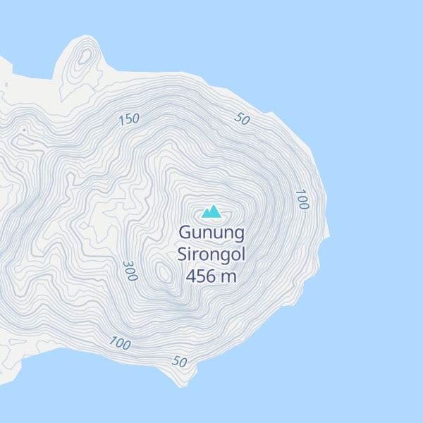 Map of Gunung Sirongol