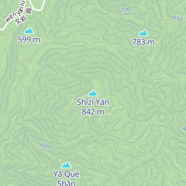 Map of Shīzǐ Yán