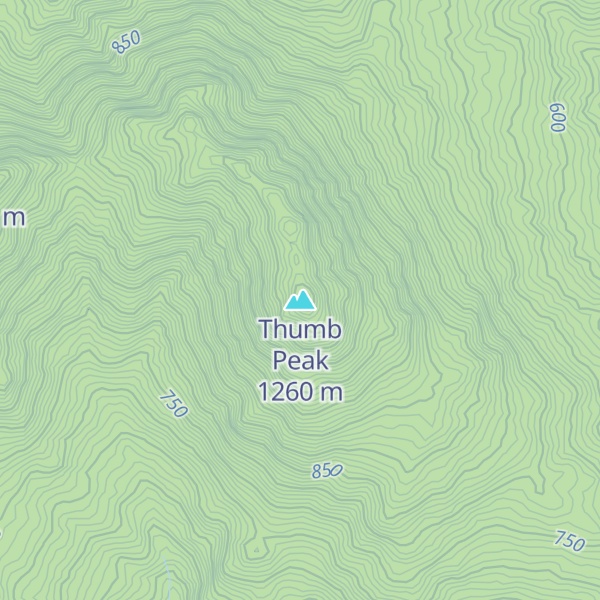 Map of Thumb Peak