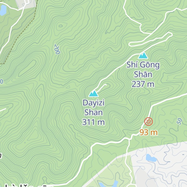 Map of Dayizi Shan