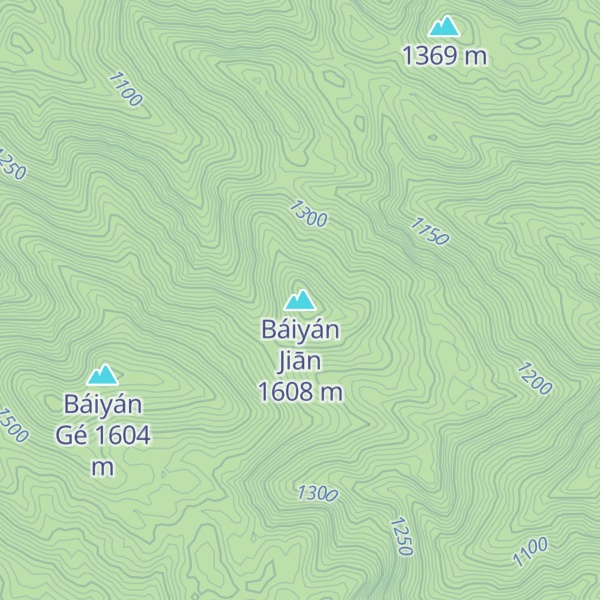 Map of Báiyán Jiān