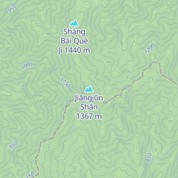 Map of Jiāngjūn Shān