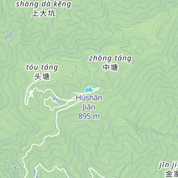 Map of Húshān Jiān