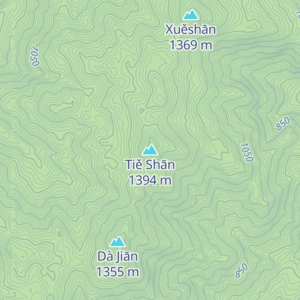 Map of Tiě Shān