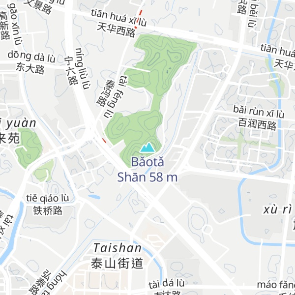 Map of Bǎotǎ Shān