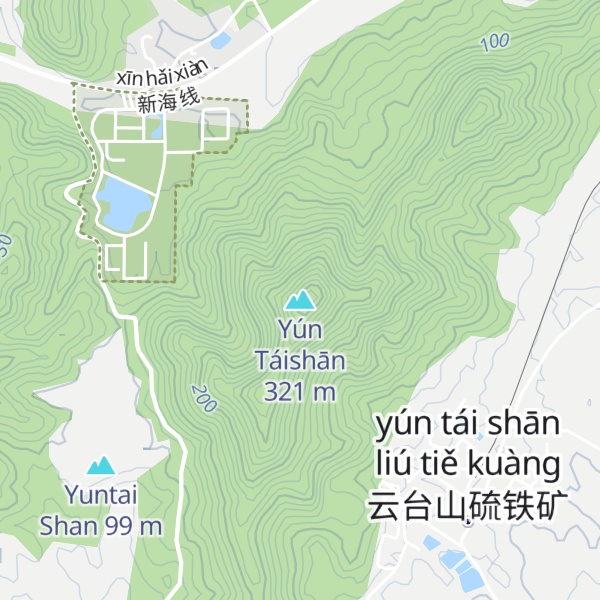 Map of Yún Táishān