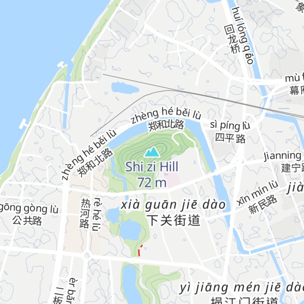 Map of Shi zi Hill