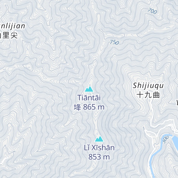 Map of Tiāntāi 鿍