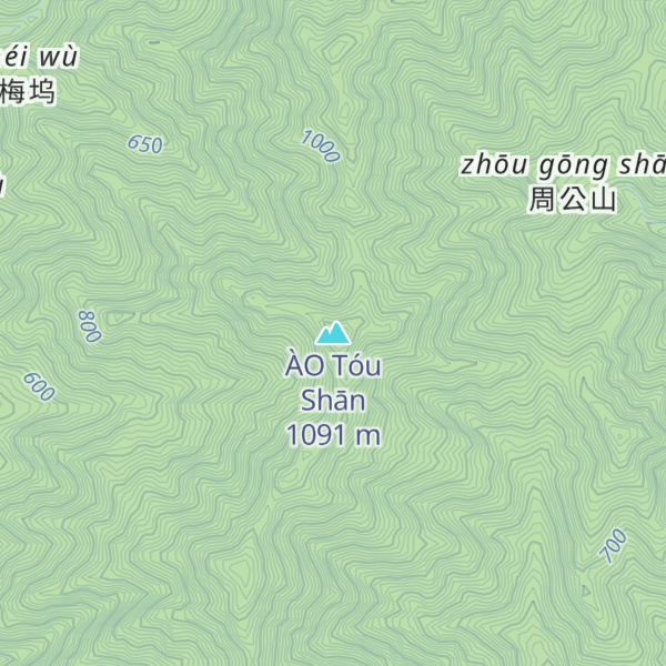 Map of ÀO Tóu Shān