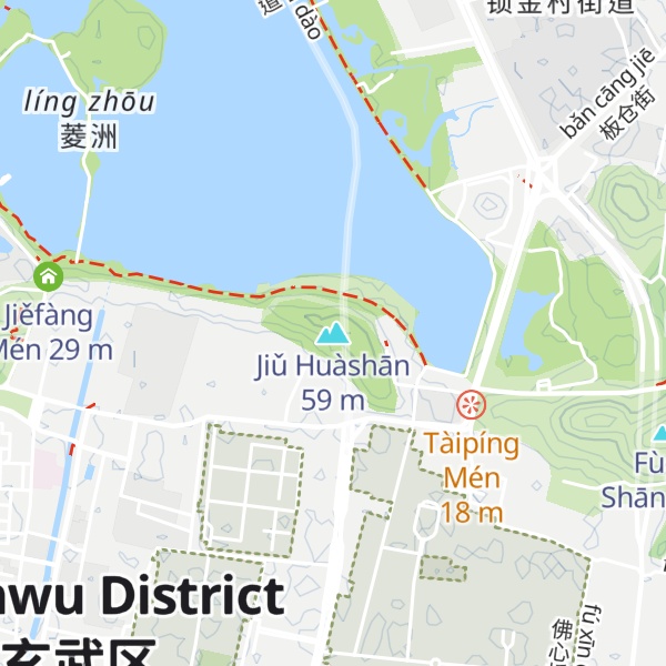 Map of Jiǔ Huàshān