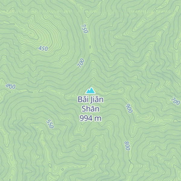 Map of Bǎi Jiǎn Shān