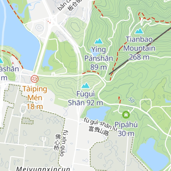 Map of Fùguì Shān