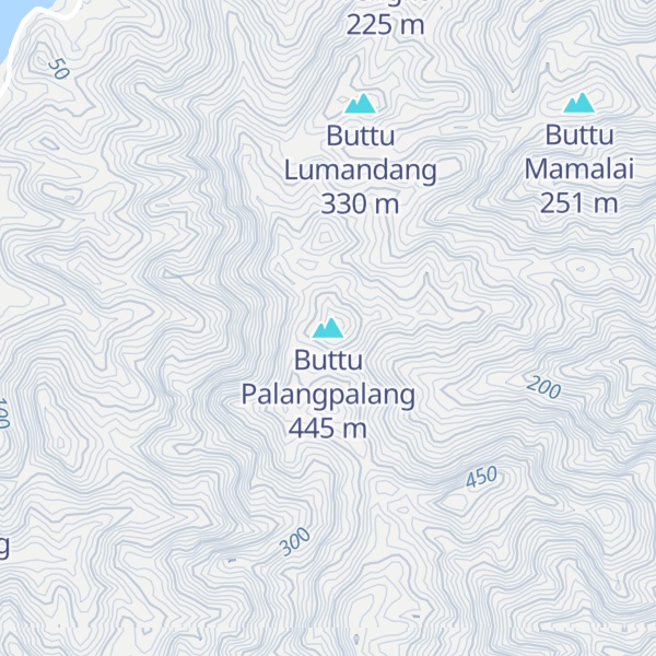 Map of Buttu Palangpalang