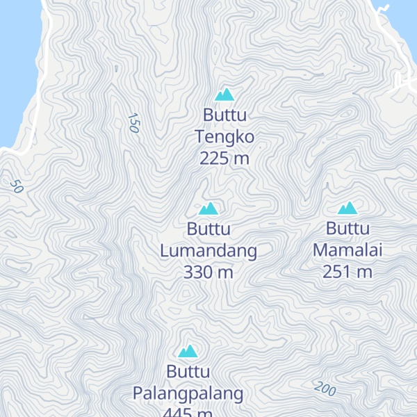 Map of Buttu Lumandang