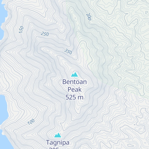Map of Bentoan Peak