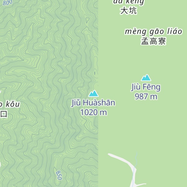 Map of Jiǔ Huàshān
