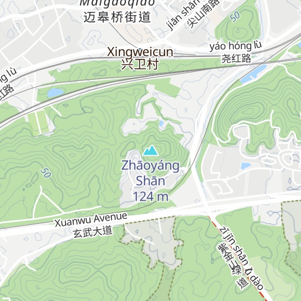Map of Zhāoyáng Shān