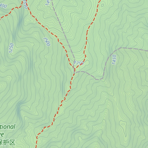 Map of Qingliang Feng