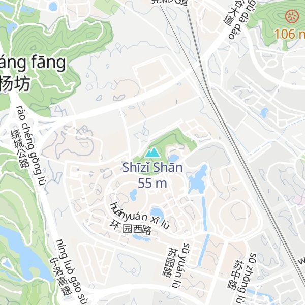 Map of Shīzǐ Shān