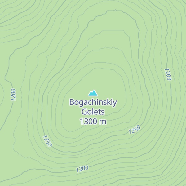 Map of Bogachinskiy Golets