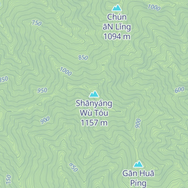 Map of Shānyáng Wù Tóu