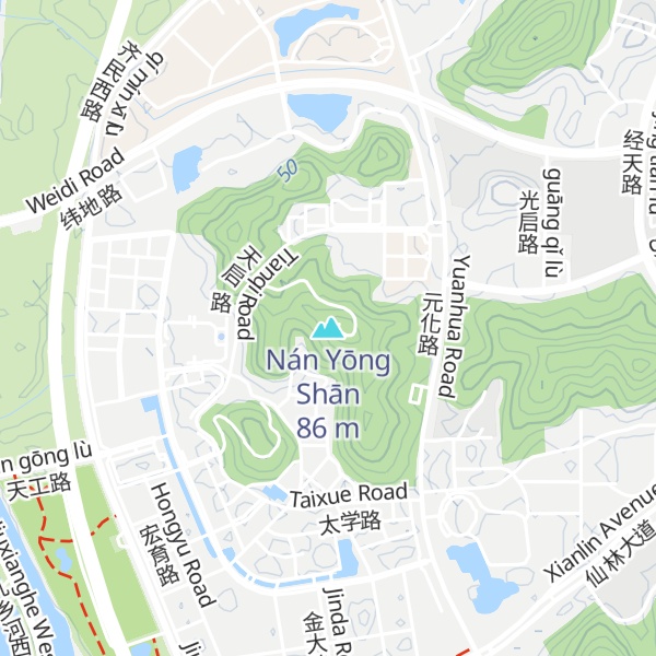 Map of Nán Yōng Shān