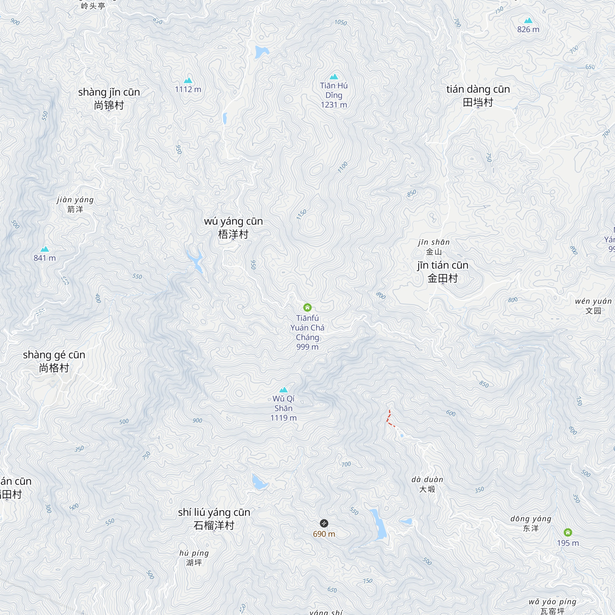 Tiānfú Yuán Chá Cháng map