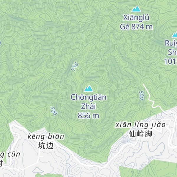 Map of Chōngtiān Zhài