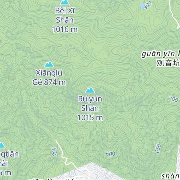 Map of Ruìyún Shān