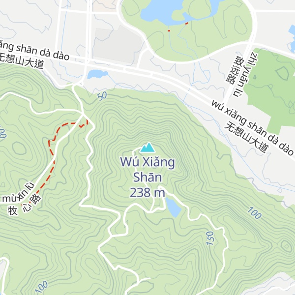 Map of Wú Xiǎng Shān