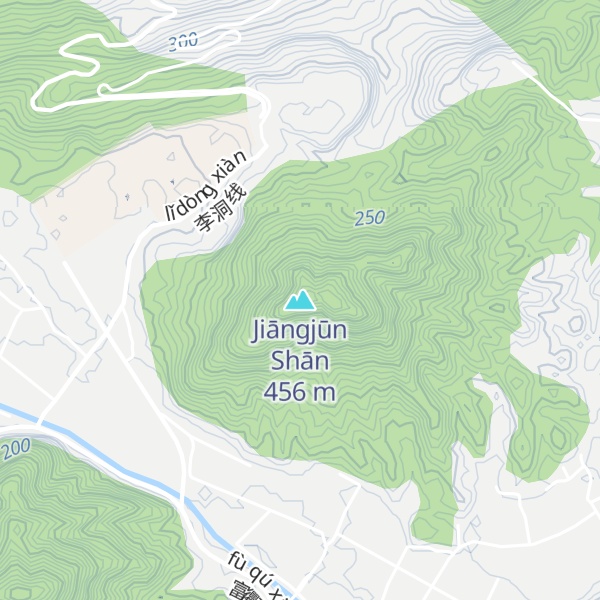 Map of Jiāngjūn Shān