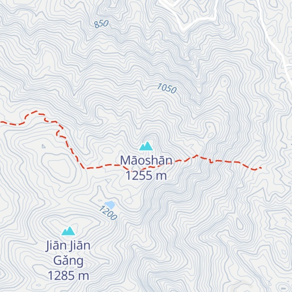 Map of Māoshān