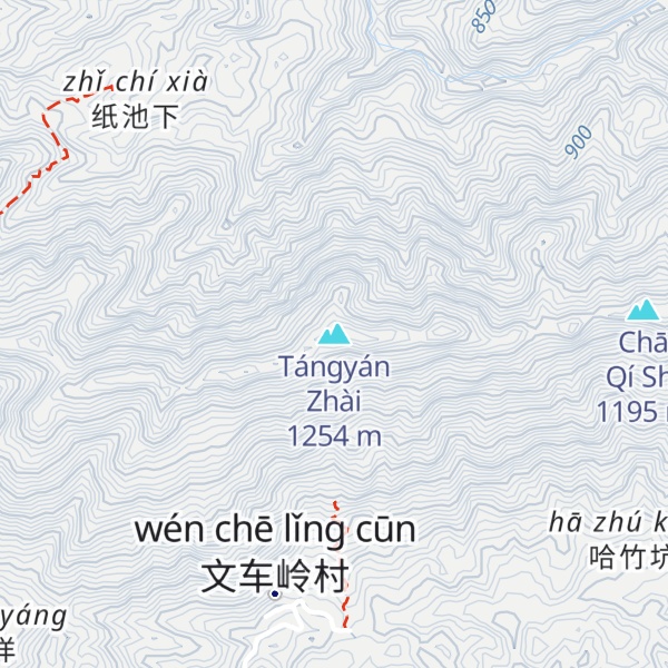 Map of Tángyán Zhài