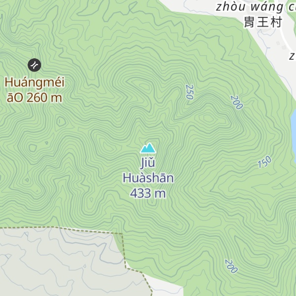 Map of Jiǔ Huàshān