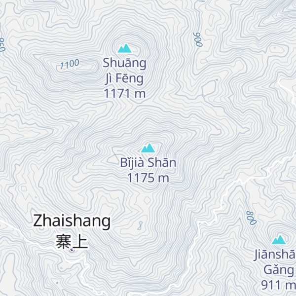 Map of Bǐjià Shān