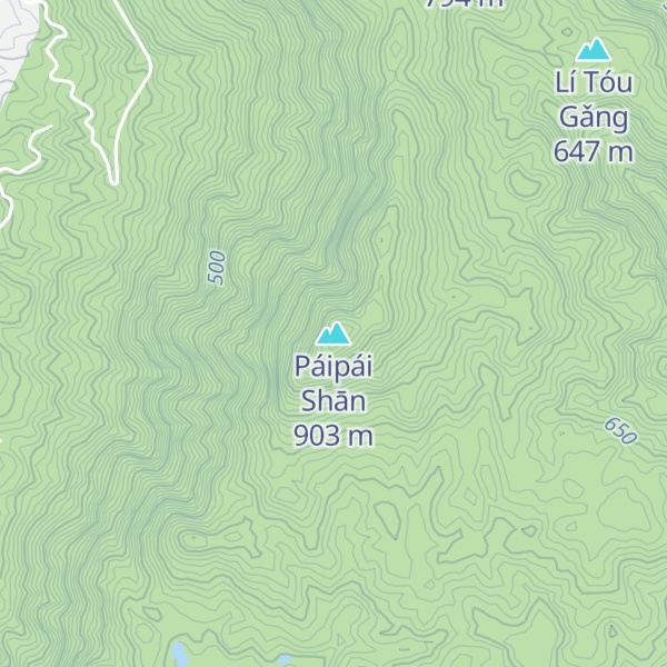 Map of Páipái Shān