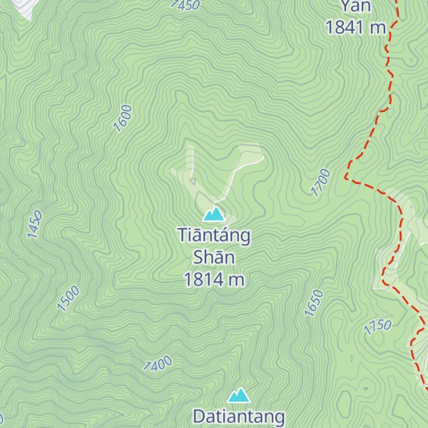 Map of Tiāntáng Shān